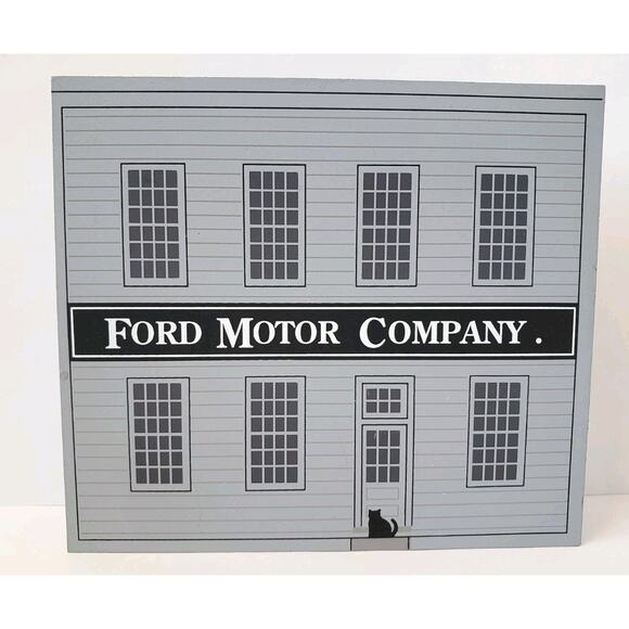Vintage Cat's Meow Ford Motor Company First Factory Mack Avenue Shelf Sitter '02 - Picture 2 of 4